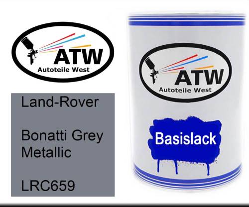 Land-Rover, Bonatti Grey Metallic, LRC659: 500ml Lackdose, von ATW Autoteile West.